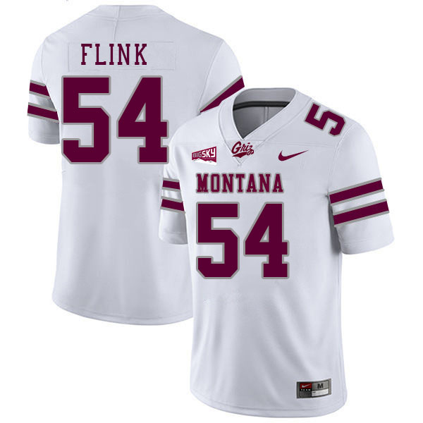 Montana Grizzlies #54 Tyler Flink College Football Jerseys Stitched Sale-White